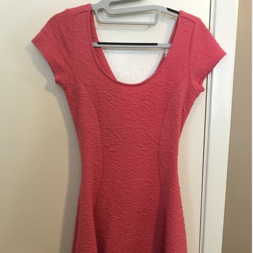Coral Pink Cross Back Dress